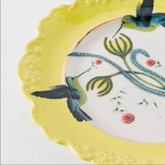 Lou Rota Nature Table Plate Hummingbird